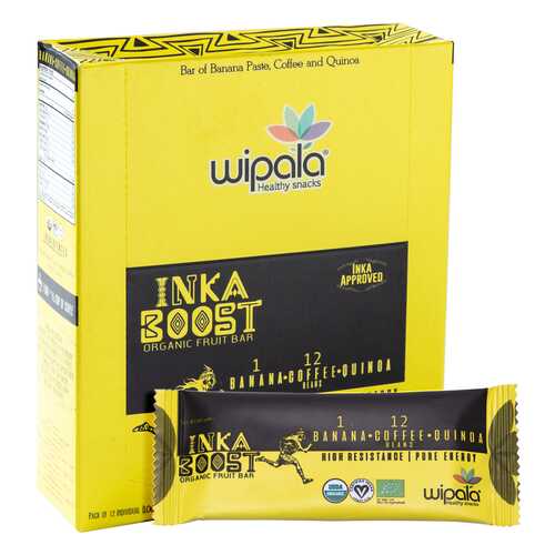 Фруктовые батончики Wipala Snacks инка буст 12 шт по 30 г в ЭССЕН