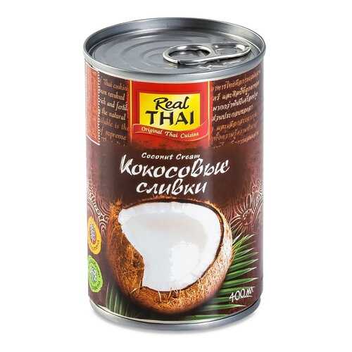 Сливки кокосовые Real Thai 400мл ж/б Таиланд в ЭССЕН