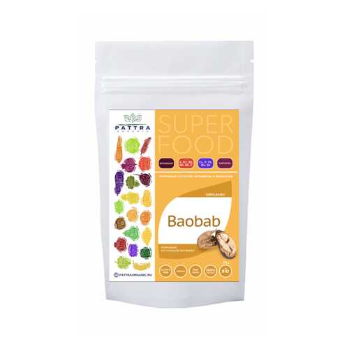Порошок из плодов баобаба Pattra Organic 75 г в ЭССЕН