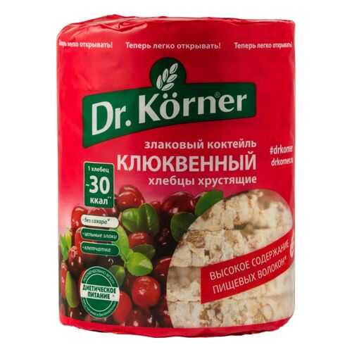 Хлебцы хрустящие Dr.Kоrner злаковый коктейль клюквенный 100 г в ЭССЕН