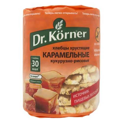 Хлебцы кукурузно-рисовые Dr.Korner карамельные без глютена 90 г в ЭССЕН