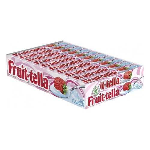 Конфеты Fruit-tella жевательные клубничный йогурт 21*41 г в ЭССЕН