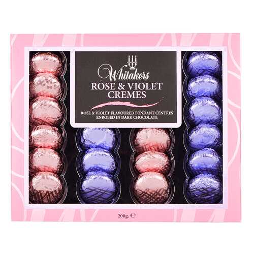 Набор шоколадных конфет Whitakers Chocolates со вкусом розы и фиалки 200 г в ЭССЕН