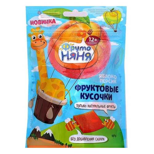 Фруктовые кусочки ФрутоНяня из яблок и персиков в ЭССЕН