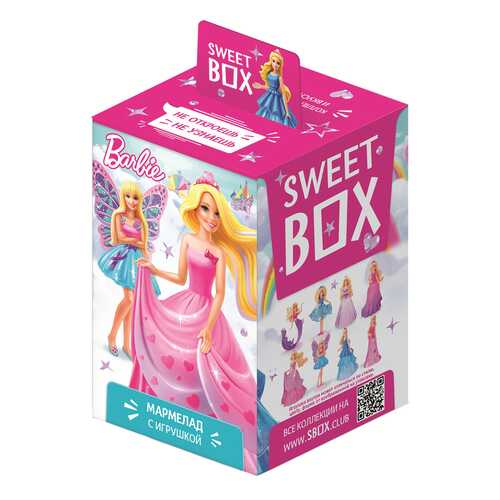 Мармелад Sweet box barbie с игрушкой в коробочке 10 г в ЭССЕН