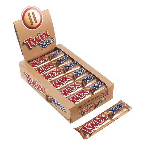 Батончик Twix xtra шоколадный 82 г 24 штуки в ЭССЕН