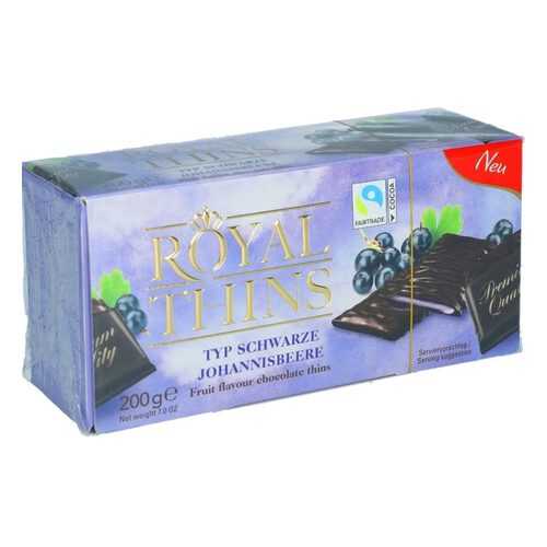 Шоколадные плитки Halloren Royal Thins темный cо вкусом черной смородины 200г. в ЭССЕН