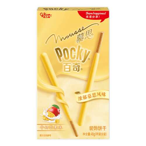 Палочки Glico Pocky со вкусом сливочное манго 48 г в ЭССЕН