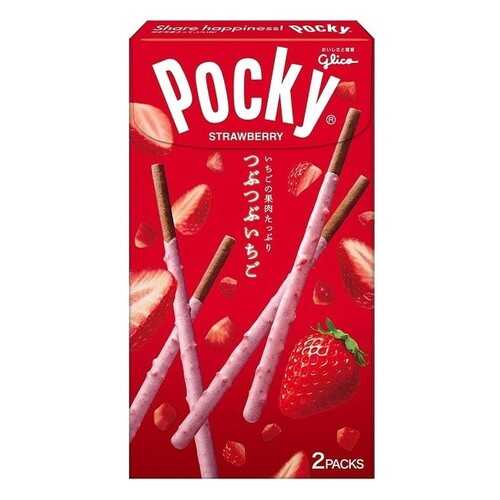 Палочки Pocky Glico в шоколаде клубничные сердечки 57.6 г в ЭССЕН