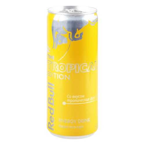 Напиток энергетический Red Bull газированный с тропическими фруктами жестяная банка 0.25 л в ЭССЕН