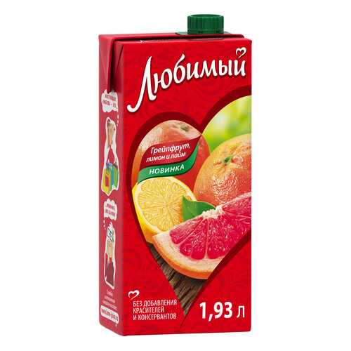 Напиток сокосодержащий Любимый грейпфрут-лимон-лайм 1.93 л в ЭССЕН