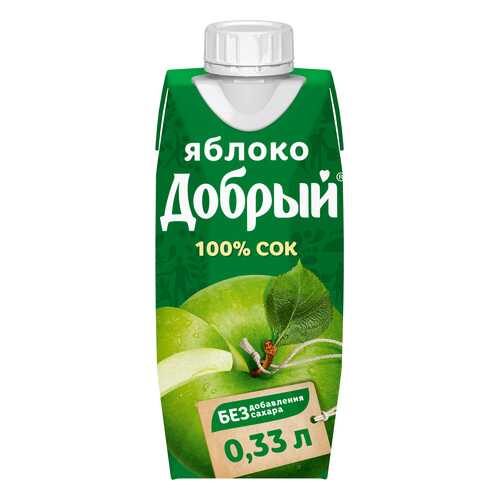 Сок Добрый яблочный 100% 0.33 л в ЭССЕН