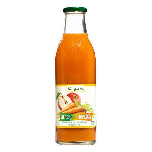 Сок Organic Яблоко-Морковь прямого отжима 750 мл (стекло) в ЭССЕН