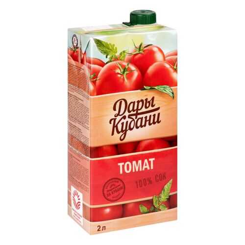 Сок томатный Дары Кубани с мякотью, солью и сахаром 2 л в ЭССЕН